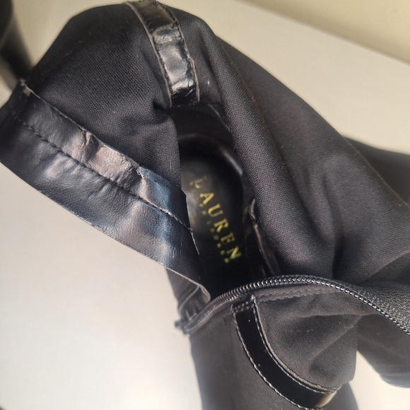 Lauren Ralph Lauren Heeled Knee Sock Style Boot Side Zip Size 9B - Picture 9 of 9